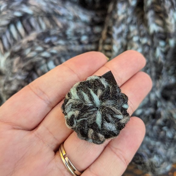 Anthropologie Hand Knit By Dollie Foehn Wool Cardigan - Picture 11 of 14